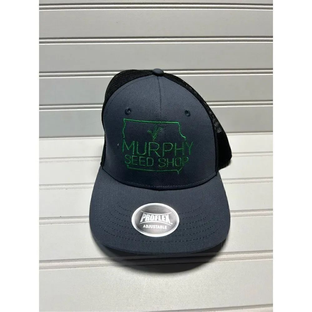 Murphy Seed Shop Iowa Outdoor Cap Black Green Mesh Trucker Snapback